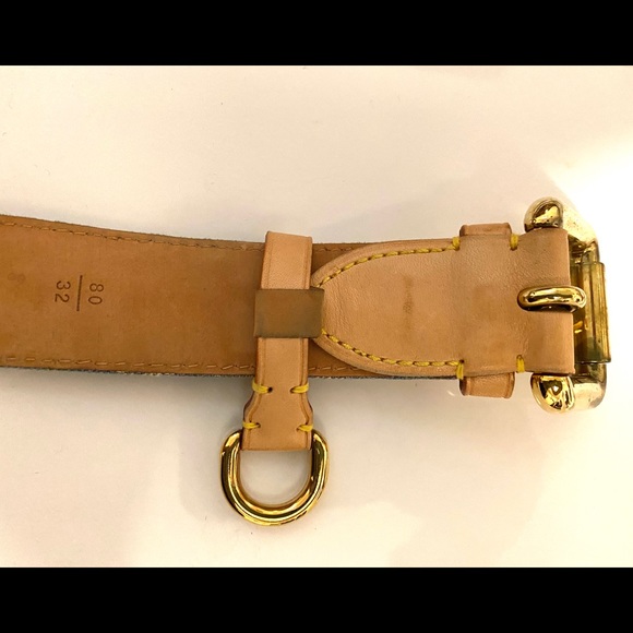 Louis Vuitton LV blue monogram de in belt - Picture 2 of 12
